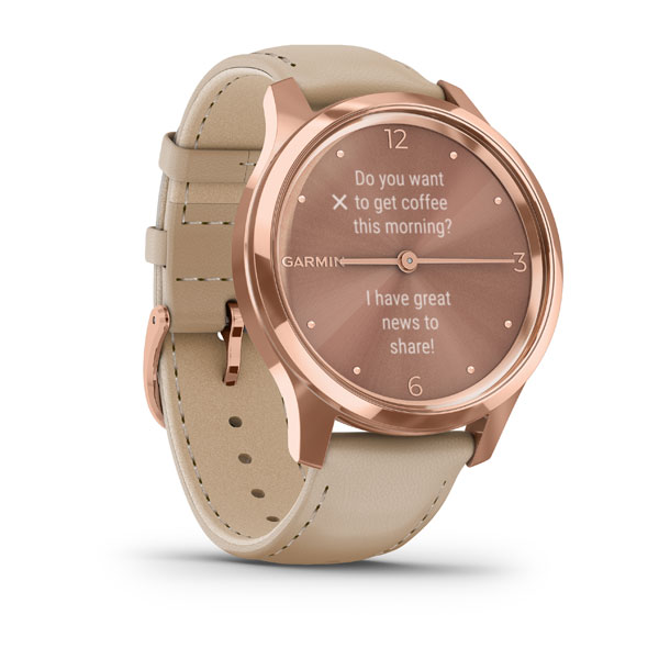 vivomove Luxe 18K Rose Gold PVD Kum Rengi - İtalyan Deri Kayışlı resmi