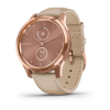 vivomove Luxe 18K Rose Gold PVD Kum Rengi - İtalyan Deri Kayışlı resmi