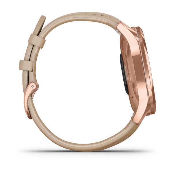 vivomove Luxe 18K Rose Gold PVD Kum Rengi - İtalyan Deri Kayışlı resmi