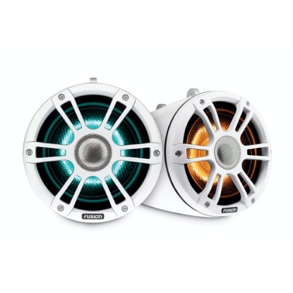 Fusion Signature Series 3 Marine Wake Tower Hoparlör - 7.7" 280 Watt Sports White Marine Wake Tower Hoparlör (Çift) CRGBW resmi