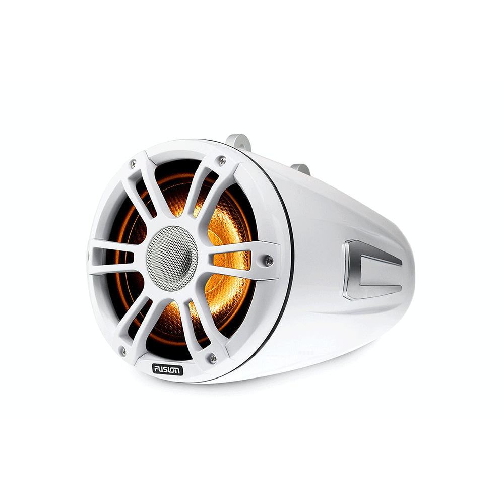 Fusion Signature Series 3 Marine Wake Tower Hoparlör - 7.7" 280 Watt Sports White Marine Wake Tower Hoparlör (Çift) CRGBW resmi