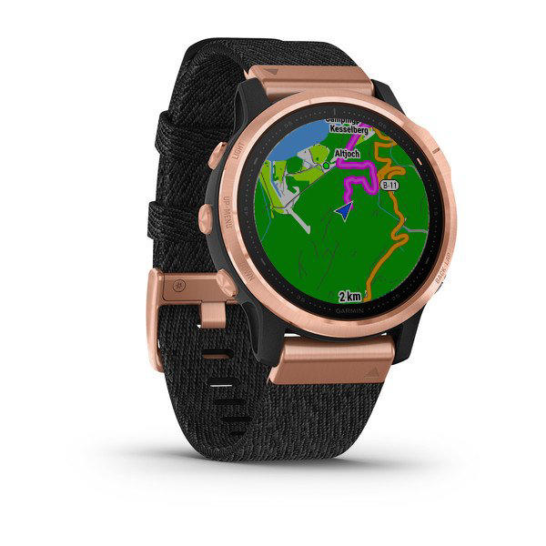 fenix 6s Sapphire Rose Gold Desenli Siyah resmi