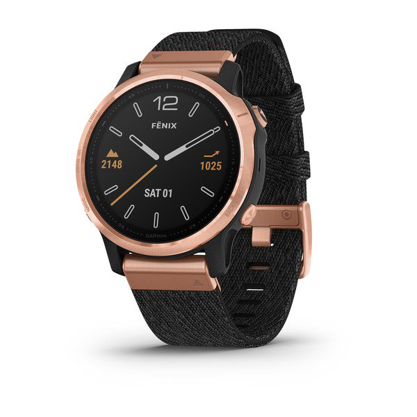 fenix 6s Sapphire Rose Gold Desenli Siyah resmi