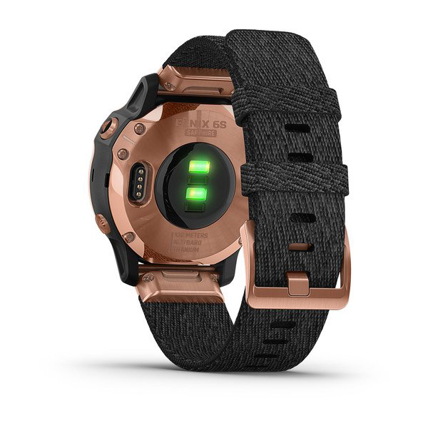 fenix 6s Sapphire Rose Gold Desenli Siyah resmi