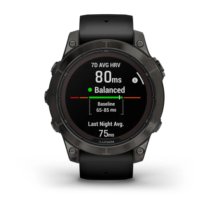 fenix 7 Pro Sapphire Solar Edition - Karbon Gri DLC Titanyum,  Siyah Kayışlı resmi