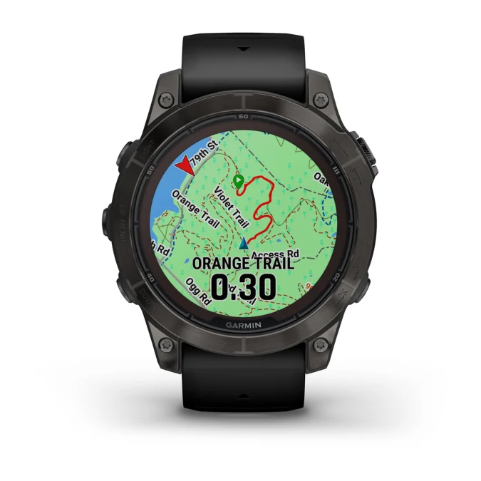 fenix 7 Pro Sapphire Solar Edition - Karbon Gri DLC Titanyum,  Siyah Kayışlı resmi