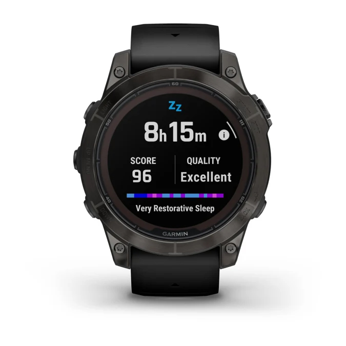 fenix 7 Pro Sapphire Solar Edition - Karbon Gri DLC Titanyum,  Siyah Kayışlı resmi