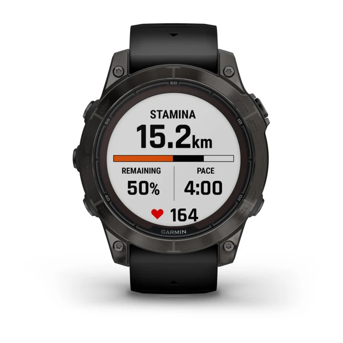 fenix 7 Pro Sapphire Solar Edition - Karbon Gri DLC Titanyum,  Siyah Kayışlı resmi