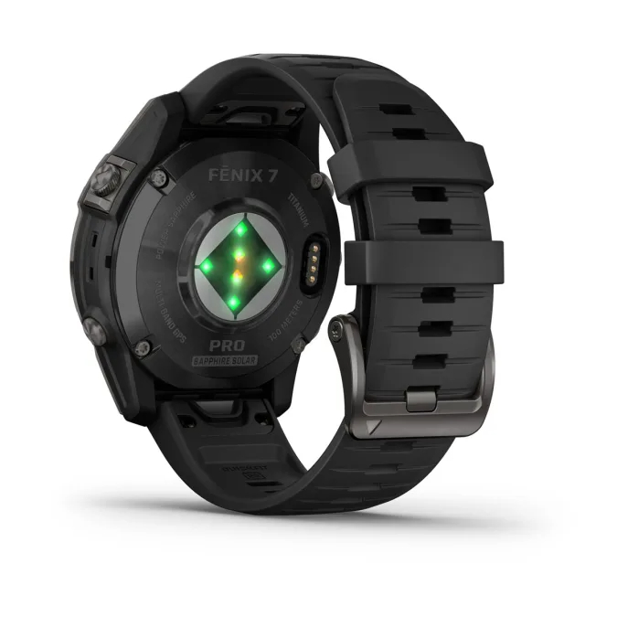 fenix 7 Pro Sapphire Solar Edition - Karbon Gri DLC Titanyum,  Siyah Kayışlı resmi