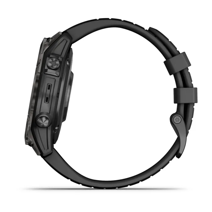 fenix 7 Pro Sapphire Solar Edition - Karbon Gri DLC Titanyum,  Siyah Kayışlı resmi