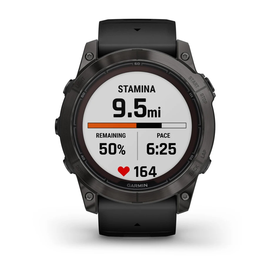 fenix 7X Pro Sapphire Solar Edition - Karbon Gri DLC Titanyum,  Siyah Kayışlı resmi