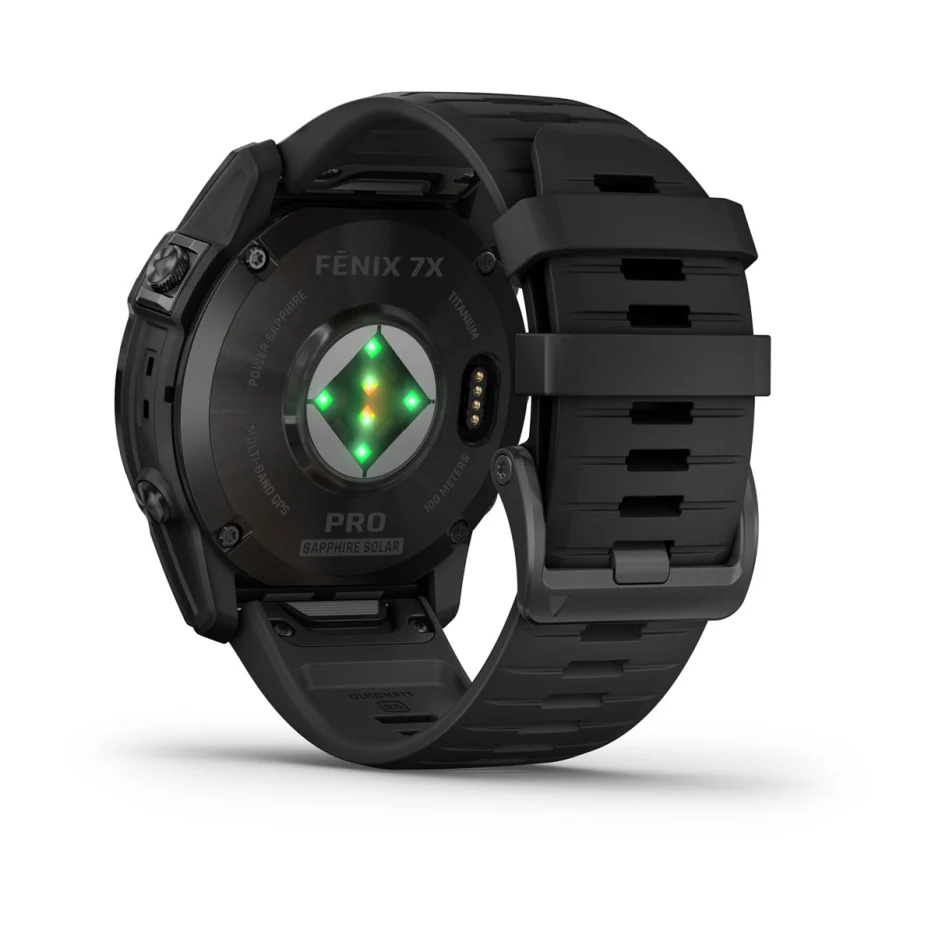 fenix 7X Pro Sapphire Solar Edition - Karbon Gri DLC Titanyum,  Siyah Kayışlı resmi