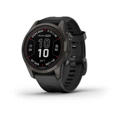 fenix 7S Pro Sapphire Solar Edition - Karbon Gri DLC Titanyum,  Siyah Kayışlı resmi