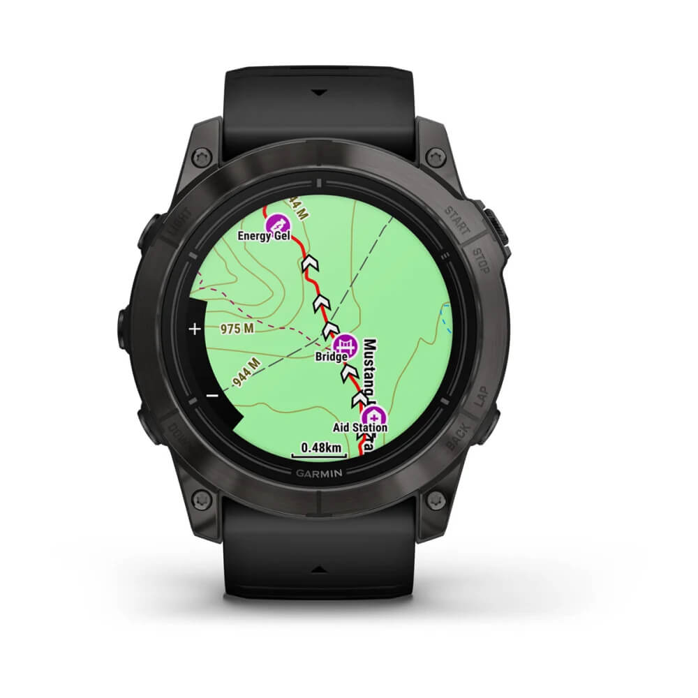 epix Pro (Gen 2) – Sapphire Edition | 51 mm - Karbon Gri DLC Titanyum, Siyah kayışlı resmi