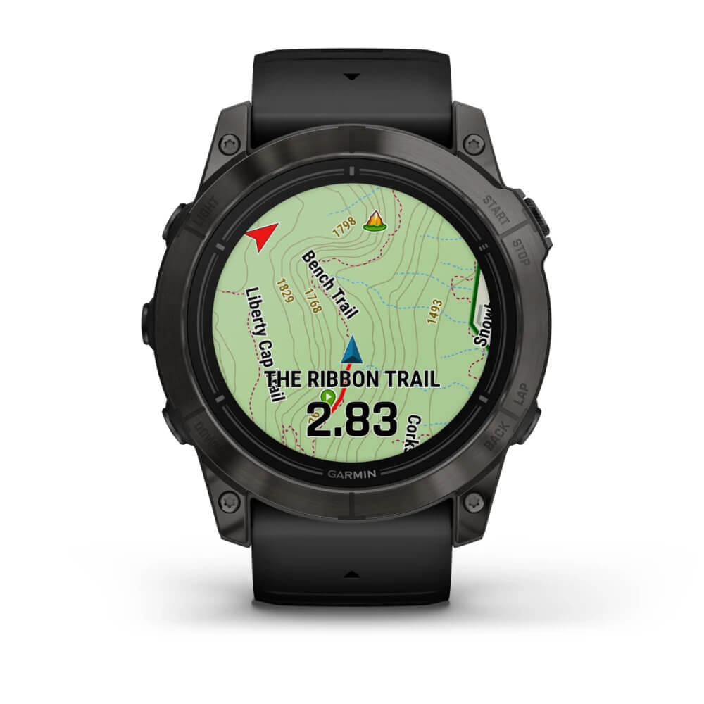epix Pro (Gen 2) – Sapphire Edition | 51 mm - Karbon Gri DLC Titanyum, Siyah kayışlı resmi
