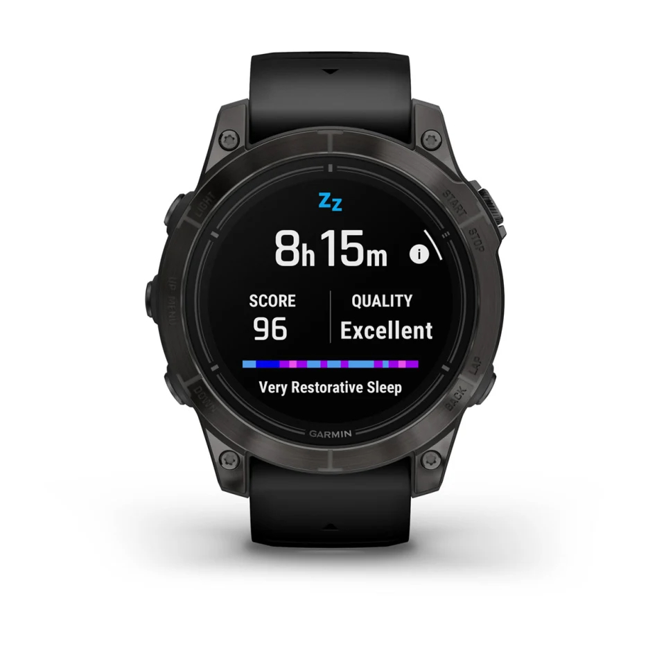 epix Pro (Gen 2) – Sapphire Edition | 47 mm - Karbon Gri DLC Titanyum, Siyah kayışlı resmi
