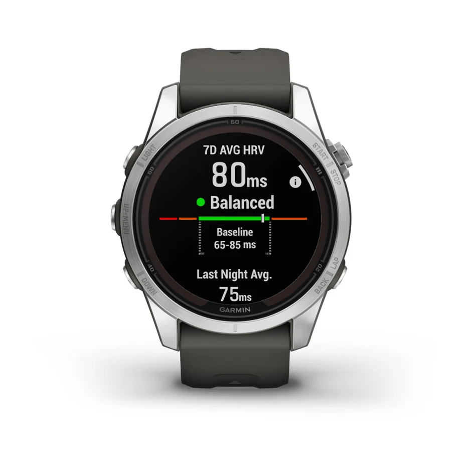 fenix 7S Pro Solar Edition - Gümüş,  Grafit kayışlı resmi