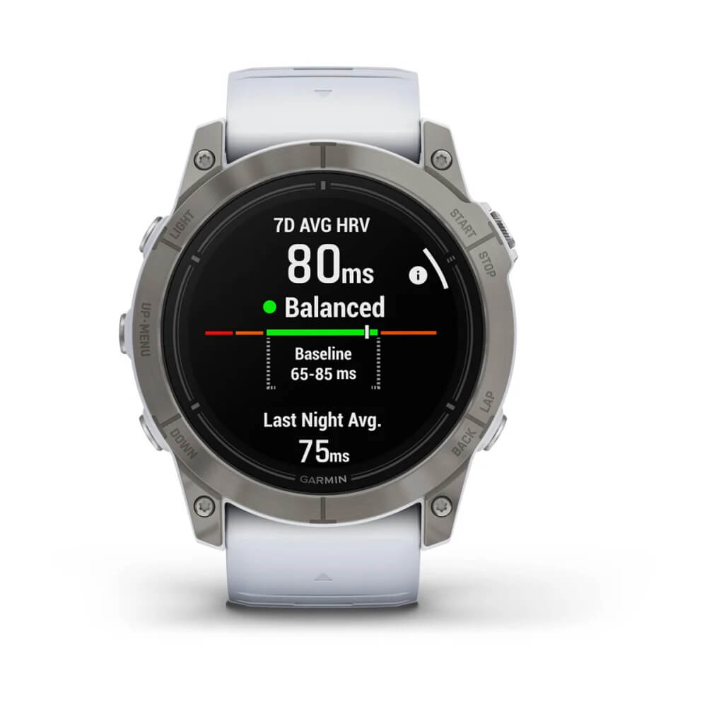 epix Pro (Gen 2) – Sapphire Edition | 51 mm - Titanyum, Beyaz kayışlı resmi