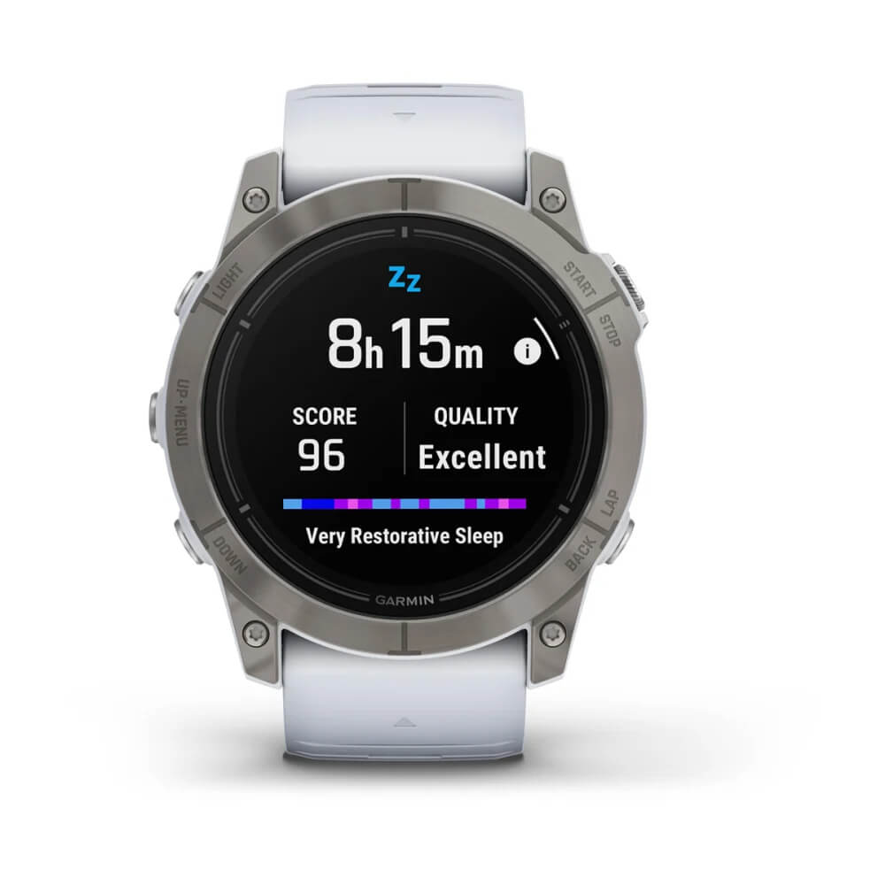 epix Pro (Gen 2) – Sapphire Edition | 51 mm - Titanyum, Beyaz kayışlı resmi