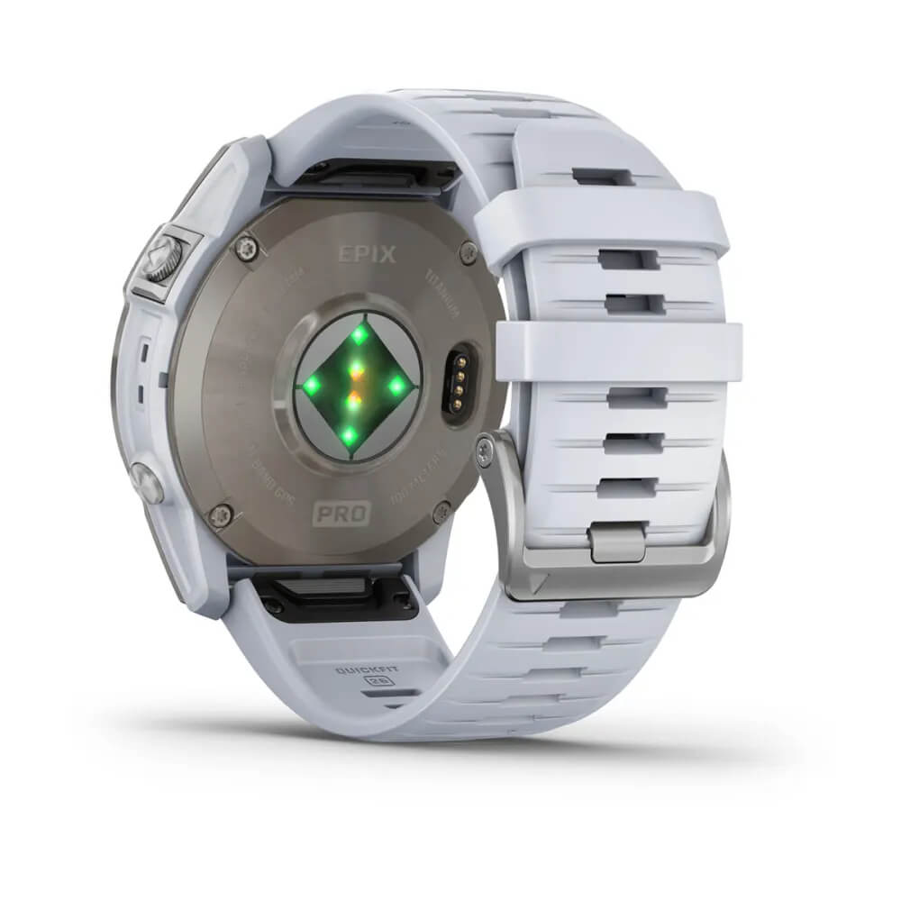 epix Pro (Gen 2) – Sapphire Edition | 51 mm - Titanyum, Beyaz kayışlı resmi