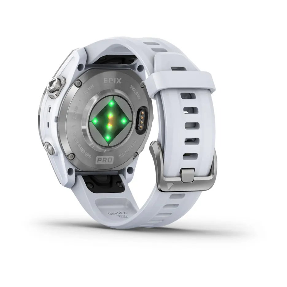 epix Pro (Gen 2) – Standard Edition | 42 mm - Gümüş, Beyaz kayışlı resmi