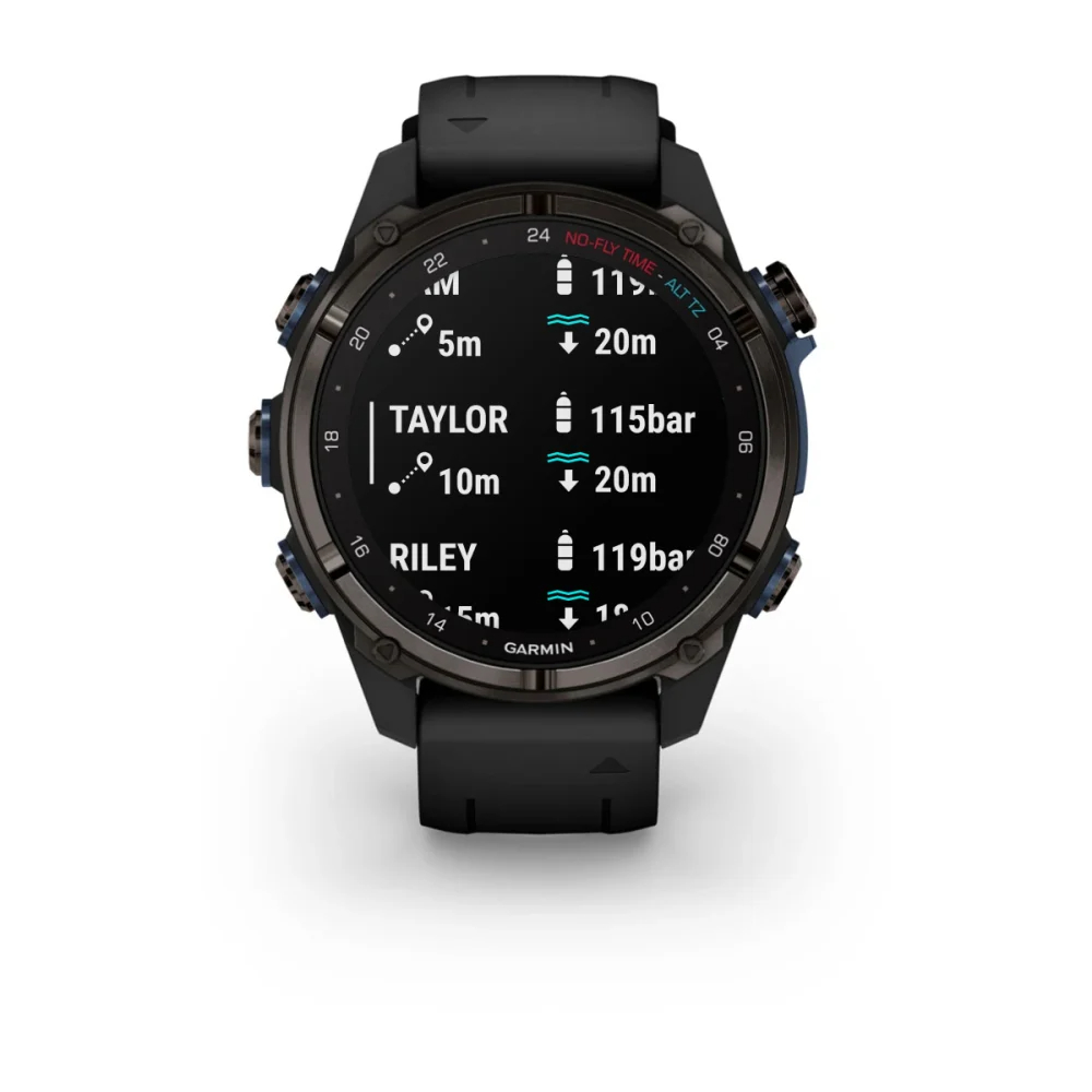 Descent Mk3i – 43 mm - Karbon Gri DLC Titanyum, Siyah Silikon Kayışlı resmi