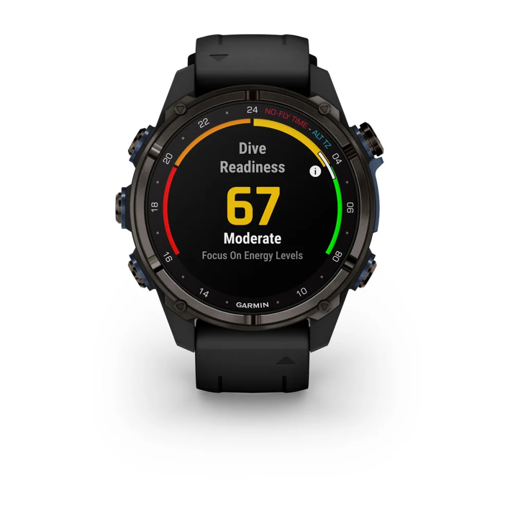 Descent Mk3i – 43 mm - Karbon Gri DLC Titanyum, Siyah Silikon Kayışlı resmi