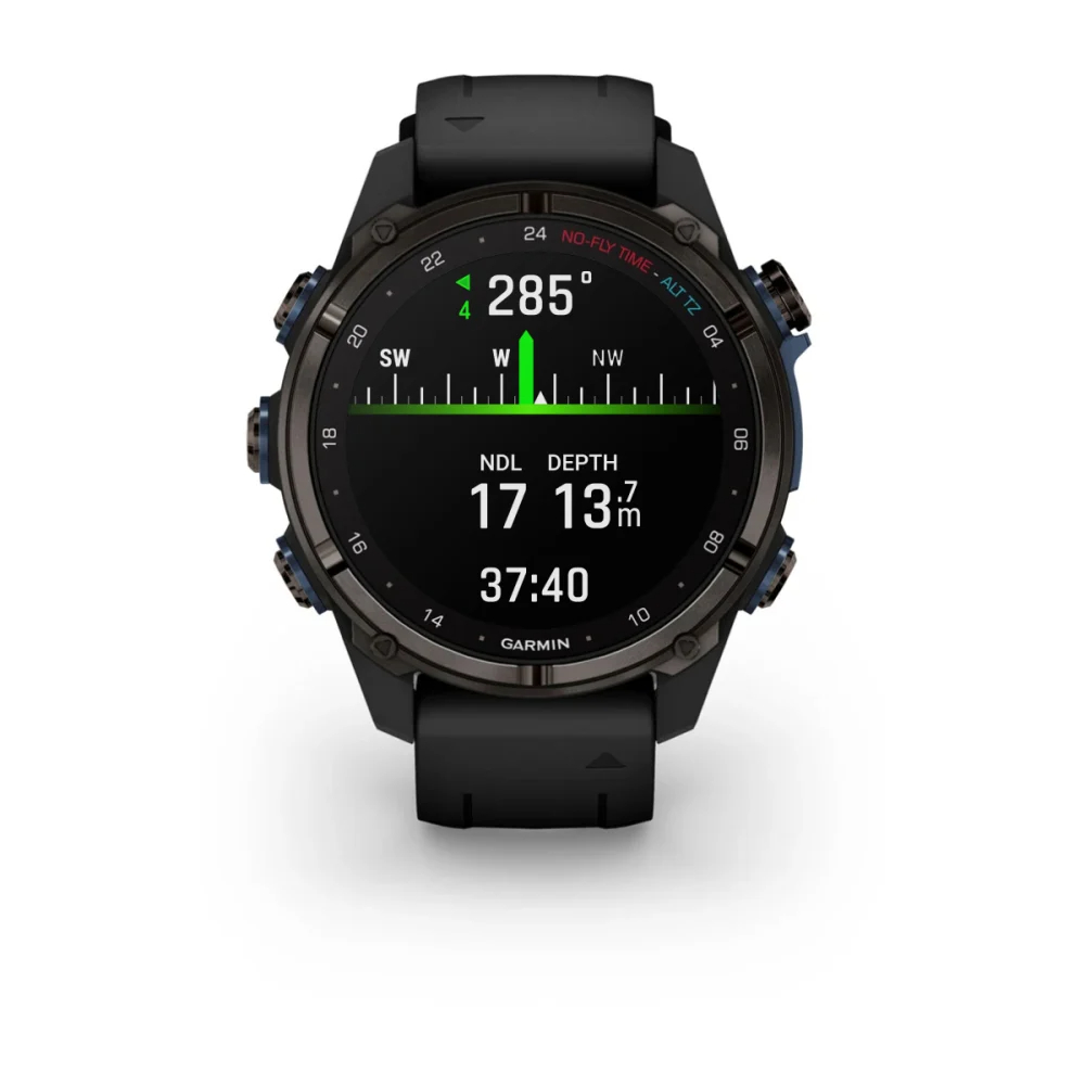 Descent Mk3i – 43 mm - Karbon Gri DLC Titanyum, Siyah Silikon Kayışlı resmi