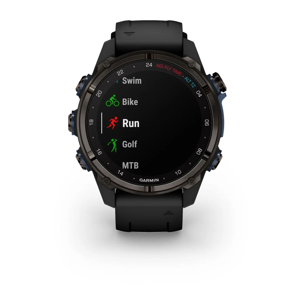 Descent Mk3i – 43 mm - Karbon Gri DLC Titanyum, Siyah Silikon Kayışlı resmi