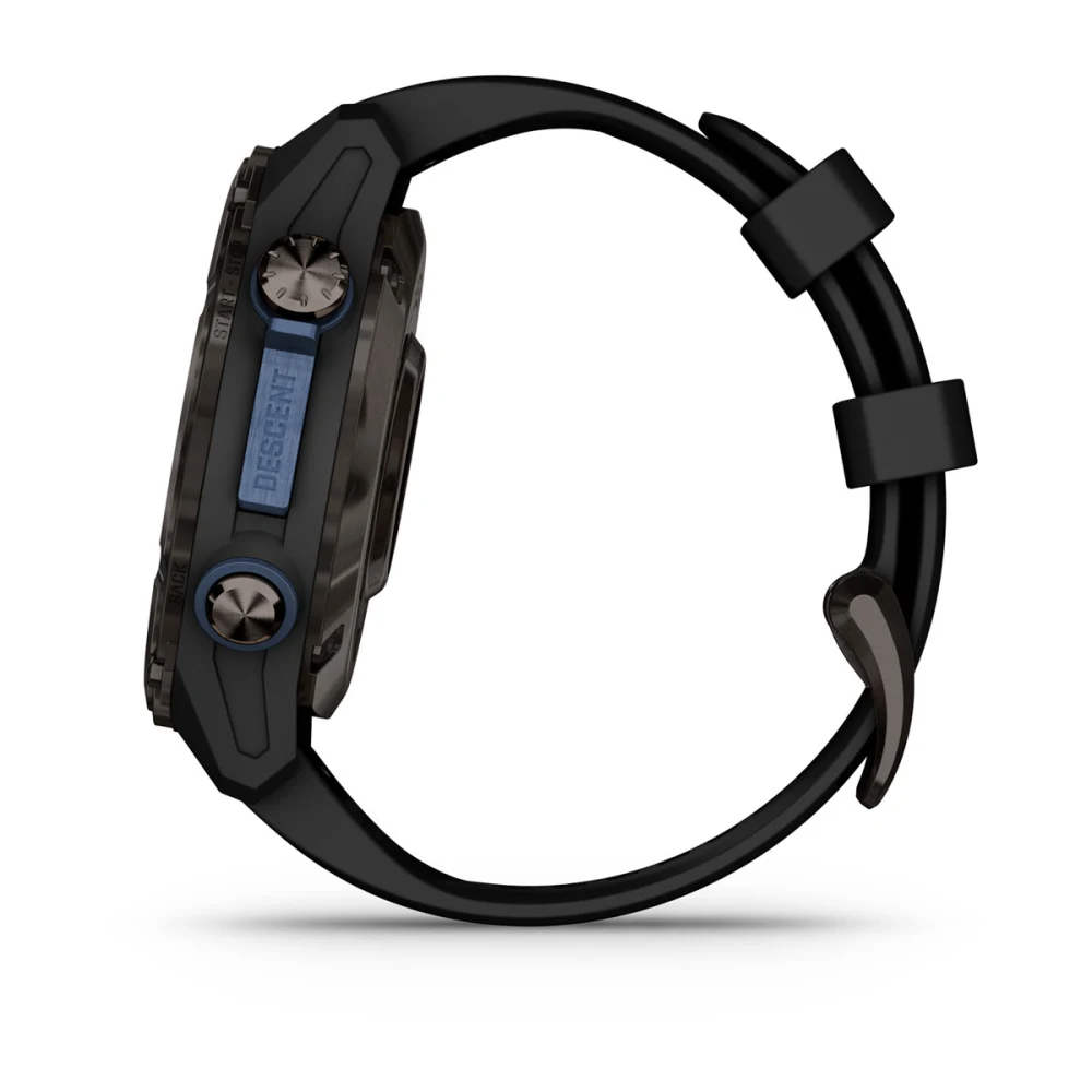 Descent Mk3i – 43 mm - Karbon Gri DLC Titanyum, Siyah Silikon Kayışlı resmi