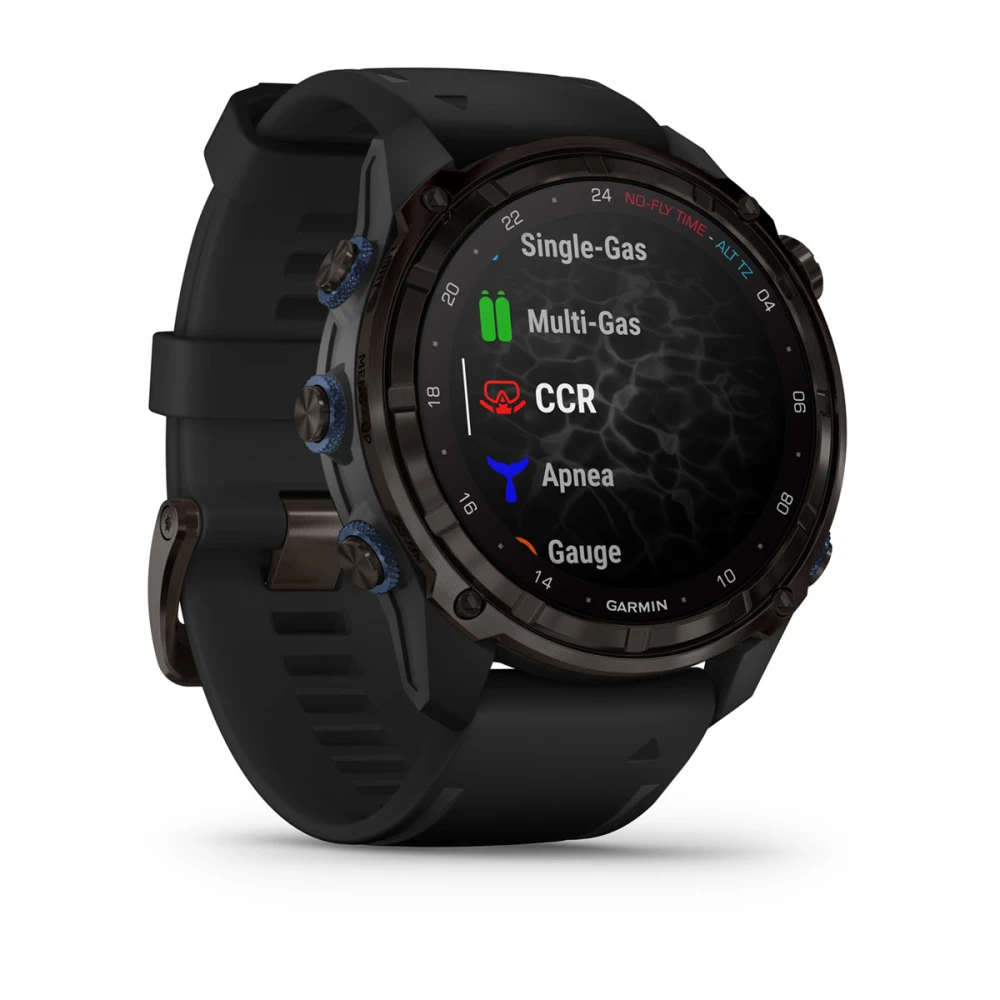 Descent Mk3i – 51 mm - Karbon Gri DLC Titanyum, Siyah Silikon Kayışlı resmi