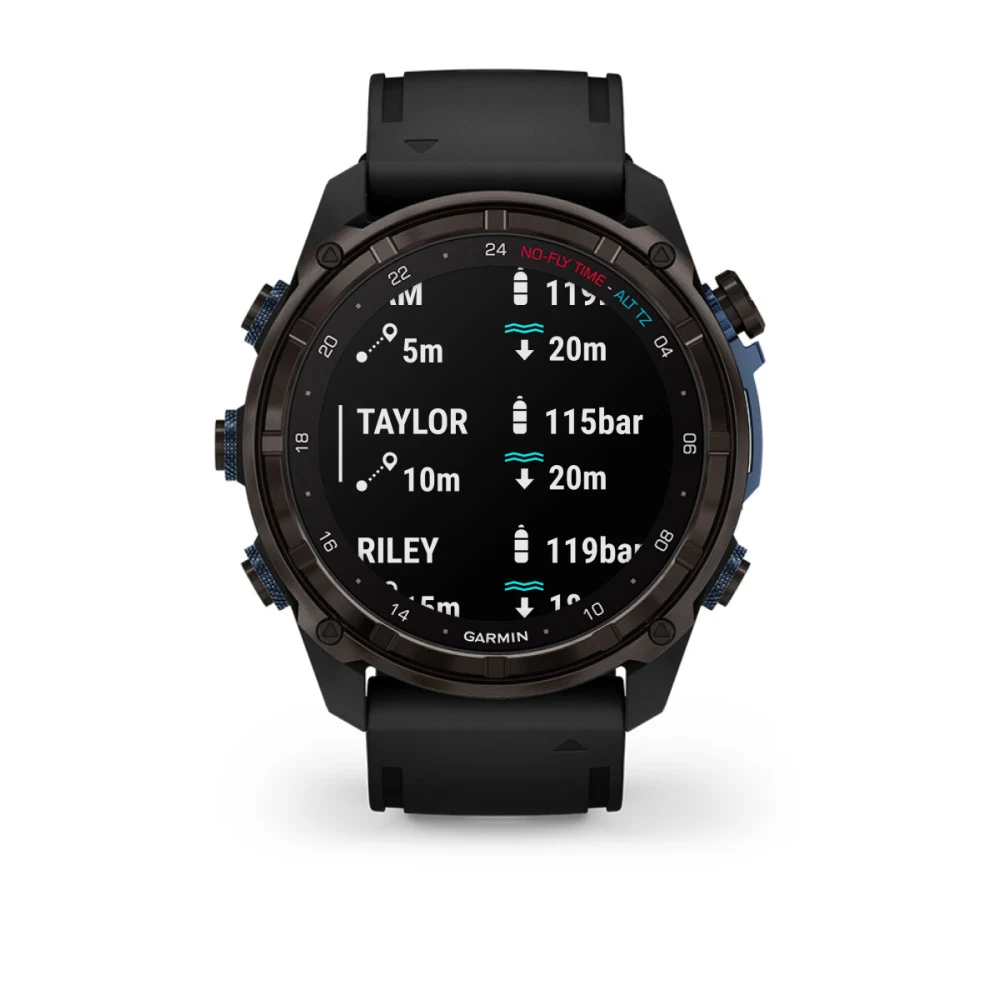 Descent Mk3i – 51 mm - Karbon Gri DLC Titanyum, Siyah Silikon Kayışlı resmi