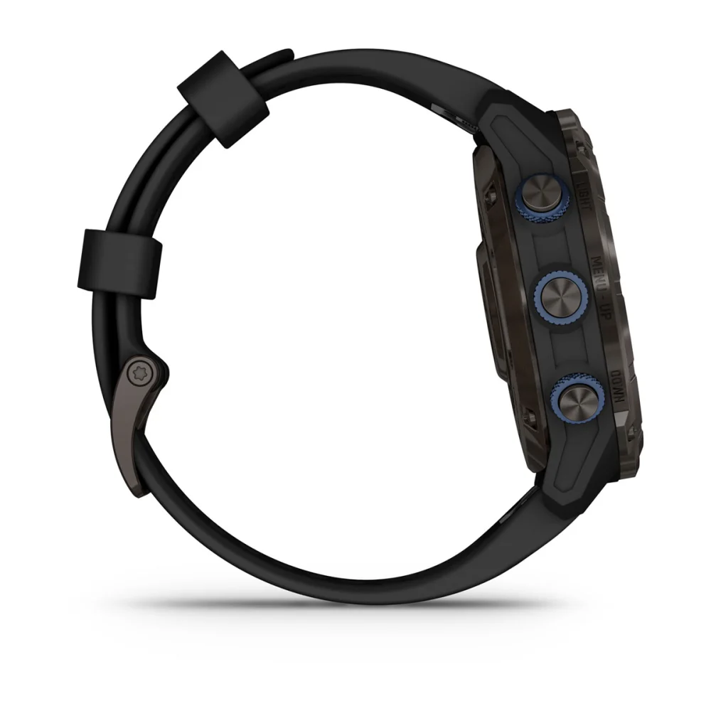 Descent Mk3i – 51 mm - Karbon Gri DLC Titanyum, Siyah Silikon Kayışlı resmi
