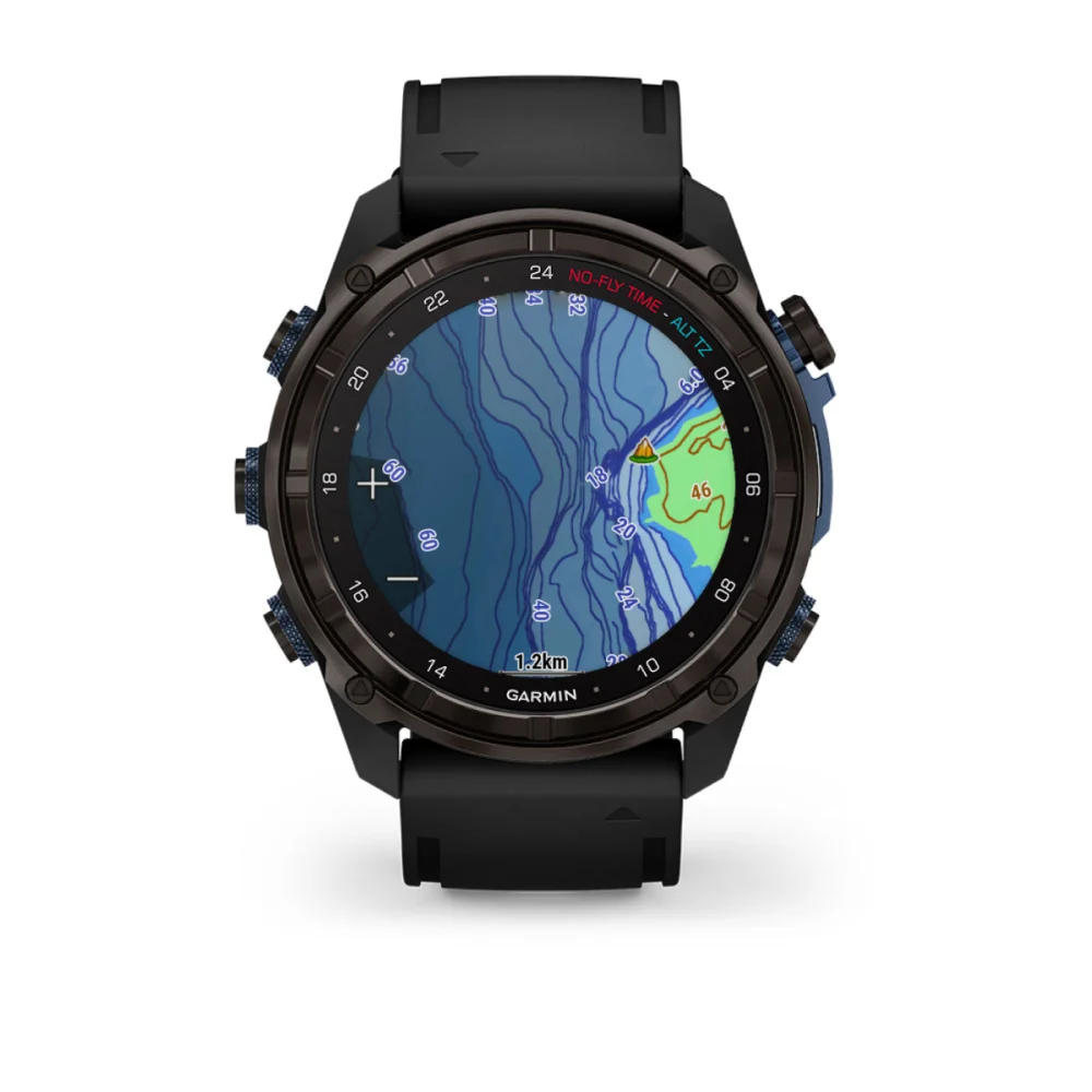 Descent Mk3i – 51 mm - Karbon Gri DLC Titanyum, Siyah Silikon Kayışlı resmi