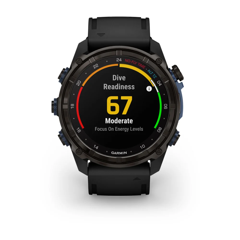 Descent Mk3i – 51 mm - Karbon Gri DLC Titanyum, Siyah Silikon Kayışlı resmi