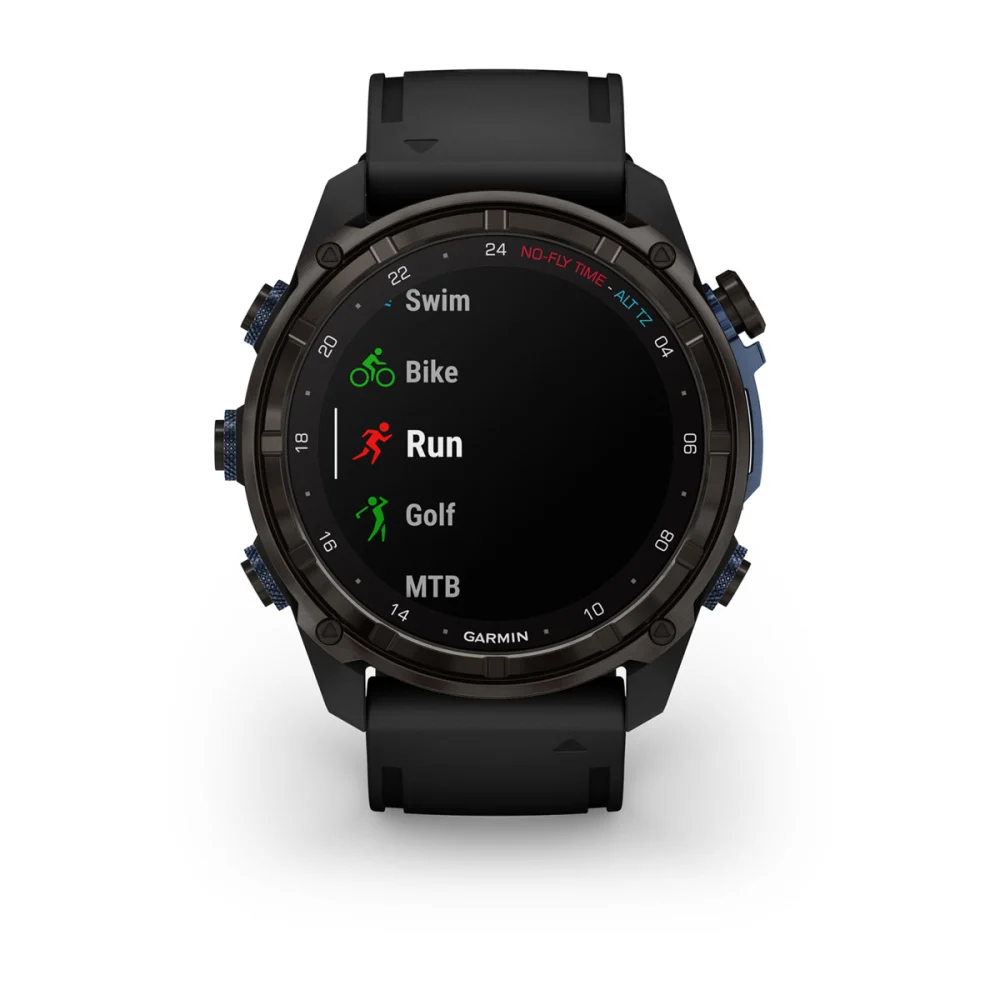 Descent Mk3i – 51 mm - Karbon Gri DLC Titanyum, Siyah Silikon Kayışlı resmi
