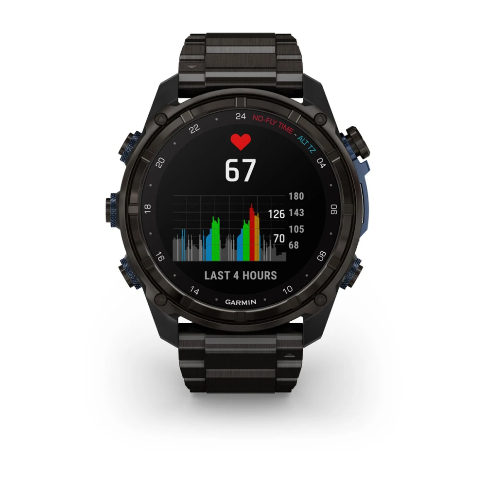 Descent Mk3i – 51 mm - Karbon Gri DLC Titanyum, DLC Titanyum Kayışlı ve Descent T2 Transceiver resmi