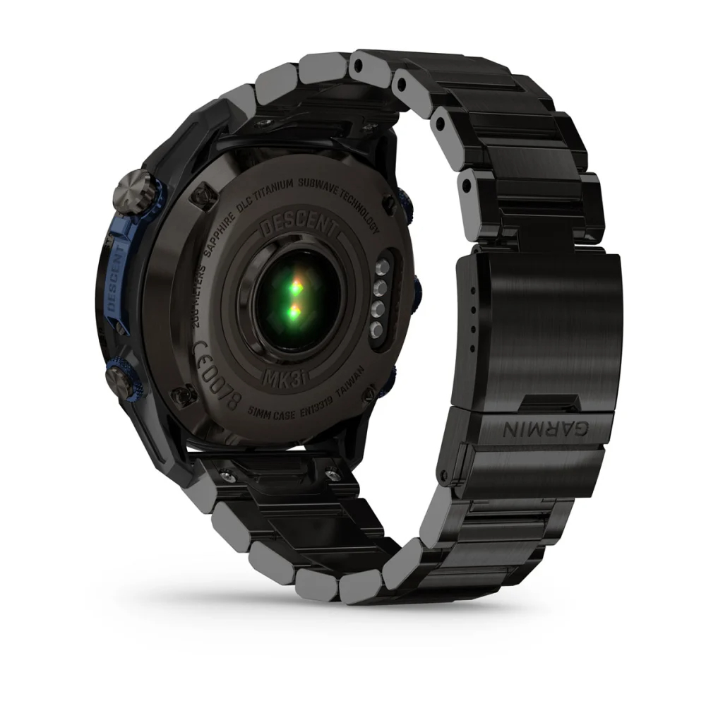 Descent Mk3i – 51 mm - Karbon Gri DLC Titanyum, DLC Titanyum Kayışlı ve Descent T2 Transceiver resmi