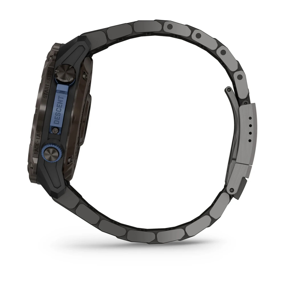 Descent Mk3i – 51 mm - Karbon Gri DLC Titanyum, DLC Titanyum Kayışlı ve Descent T2 Transceiver resmi