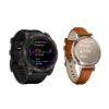 fenix 7X Sapphire Solar | Lily 2  Krem Altın,  Taba Deri Kayışlı | Bundle resmi
