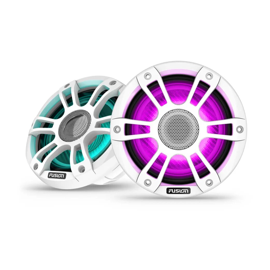Fusion Signature Series 3i Marine Coaxial Hoparlör - 8.8" 330 watt CRGBW Coaxial Sports White Marine Hoparlör(Çift) resmi