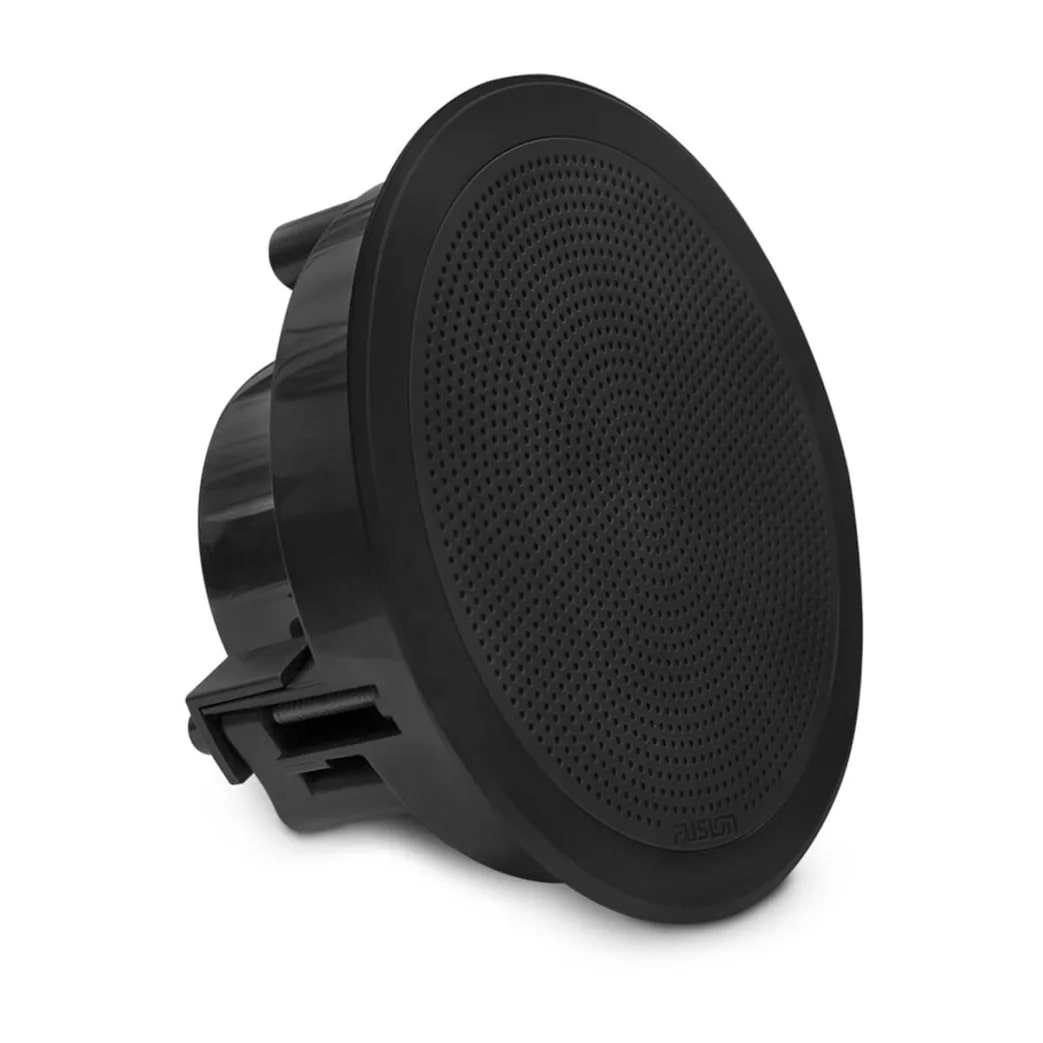 Fusion FM Series Marine Hoparlör - 6.5" 120 Watt Round Black Flush Mount Marine Hoparlör (Çift) resmi