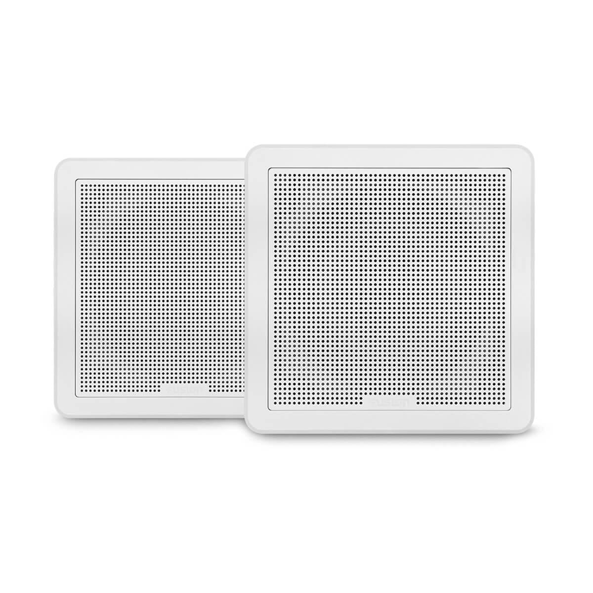 Fusion FM Series Marine Hoparlör - 6.5" 120 Watt Square White Flush Mount Marine Hoparlör (Çift) resmi