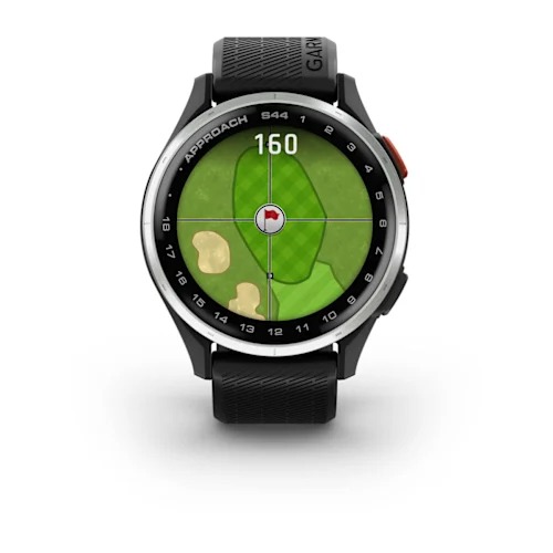 Garmin Türkiye | Approach S44 - Siyah Silikon Kayışlı Gümüş