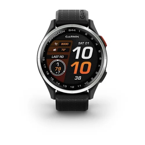 Garmin Türkiye | Approach S44 - Siyah Silikon Kayışlı Gümüş