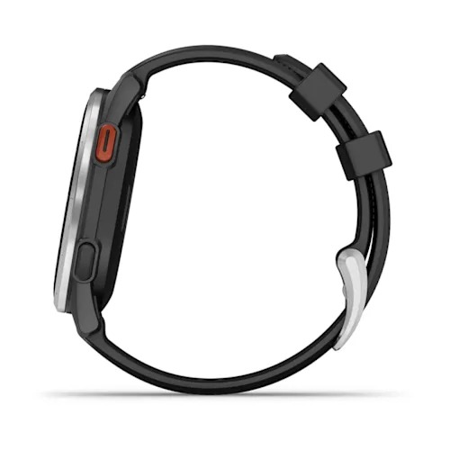 Garmin Türkiye | Approach S44 - Siyah Silikon Kayışlı Gümüş