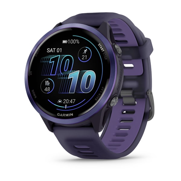 Forerunner 570 - 47 mm - Mor | Gri resmi