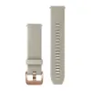 Quick Release 20 mm Yedek Kayış - Açık Kum, Pembe Altın resmi