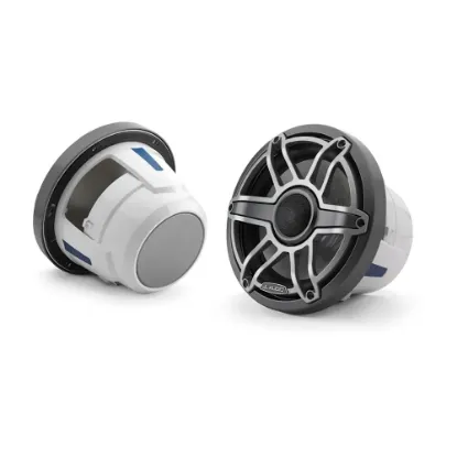 JL Audio M6 Deniz Hoparlörleri - 8.8" Titanyum spor Izgaralı resmi