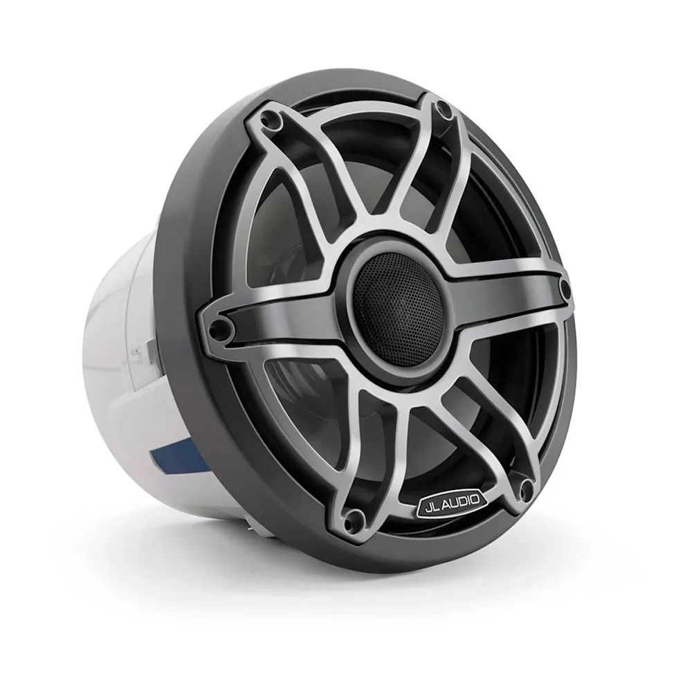 JL Audio M6 Deniz Hoparlörleri - 8.8" Titanyum spor Izgaralı resmi